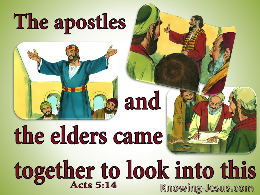Acts 5:14 The Apostles And Elders Looked Into Circumcision (green)